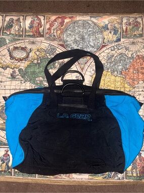 L.A. Gear Black & Blue Men's Duffel Bag
